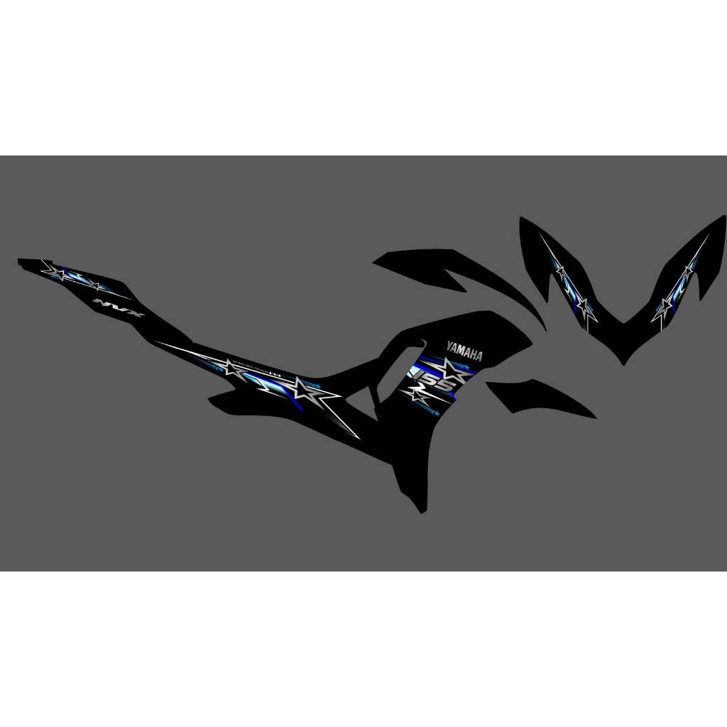 TRANSPARENT STRIPING AEROX ALL NEW CONNECTED 155 2021-2024 MOTIF ...
