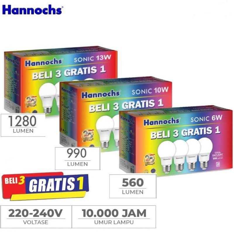 HANNOCHS SONIC LED LIGHTS 6Watt, 8Watt, 10Watt & 18Watt BUY 3 GET 1 ...