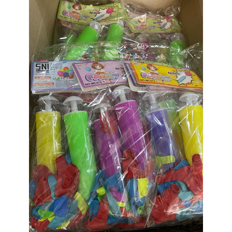 Pompa Balon Free Balon Air Fancy Pompq Balon Set - Gambar 3