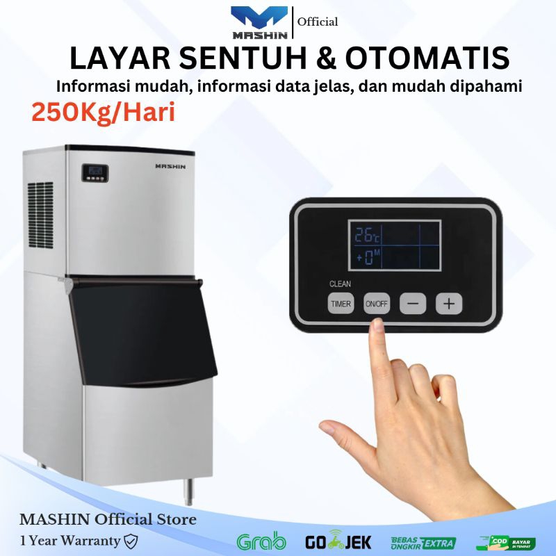 Mashin - Mesin Es Batu Kristal 250kg/24jam Ice Maker Machine - Gambar 4
