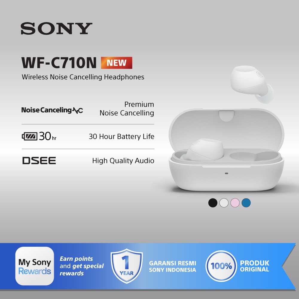 SONY WF-C710N Wireless In-Ear Headphones with Deep Bass, 15H Battery Life, and Comfortable Fit - Gambar 3