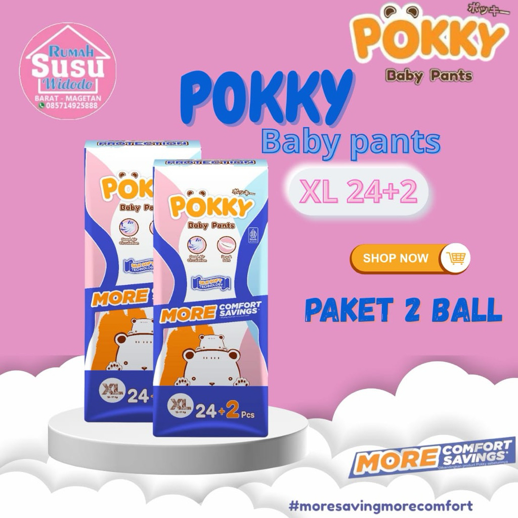 Pokky Pants Bayi Twinpack Breatable Extra Dry - Gambar 3