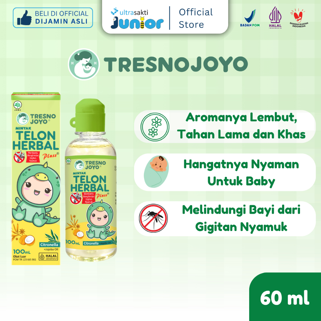 TRESNO JOYO Telon Herbal Pluss Citronella - 60ml - Gambar 3