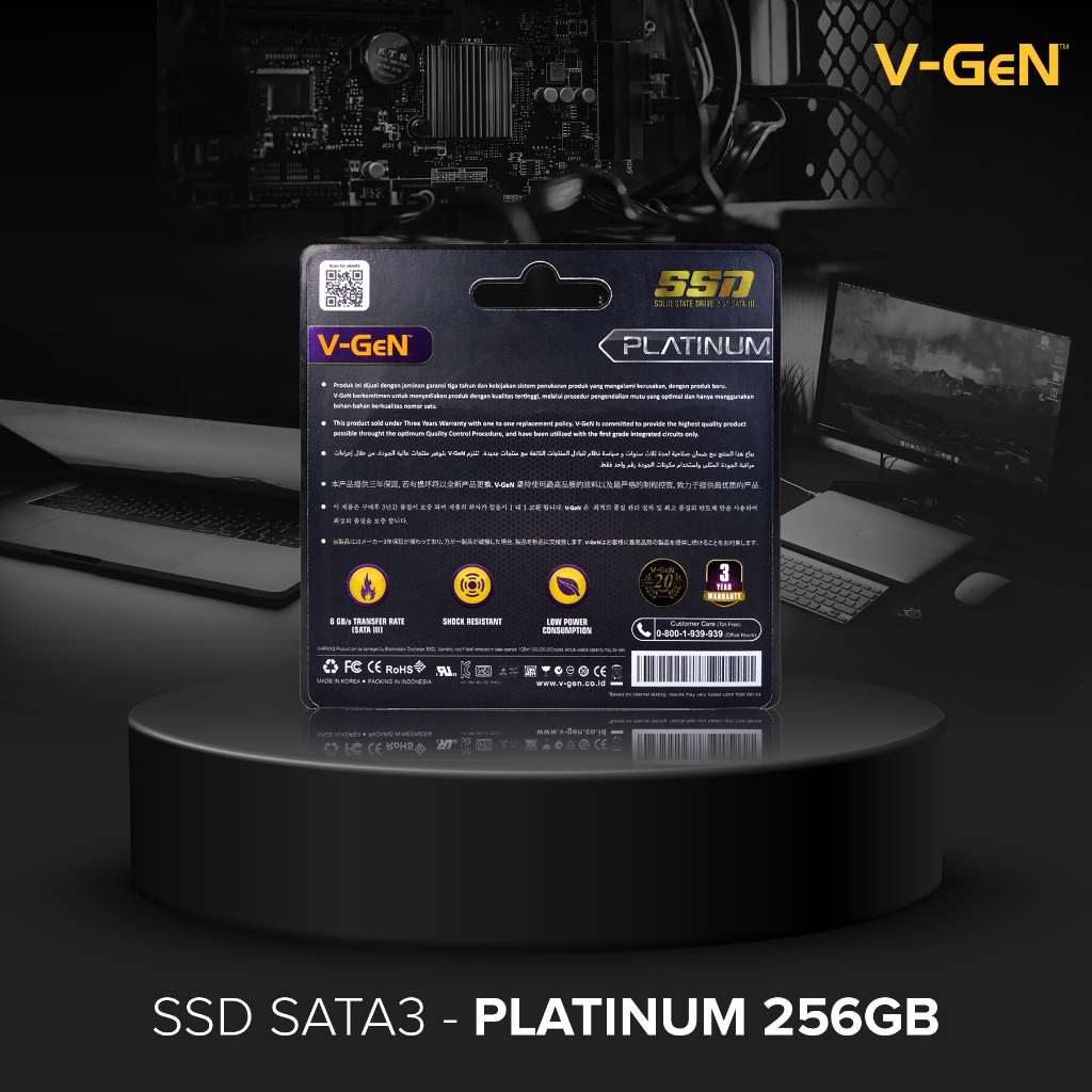 V-GeN SSD 256GB SATA3 Solid State Drive Internal 256 GB VGEN SATA 3 PLATINUM / RESCUE - Gambar 3