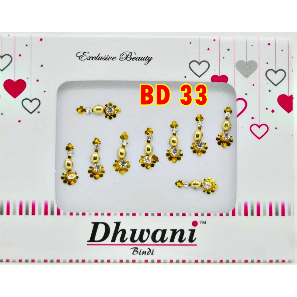 BINDI INDIA Premium BD MIX, GOLD, MAROON / Bridal Forehead Patch ...