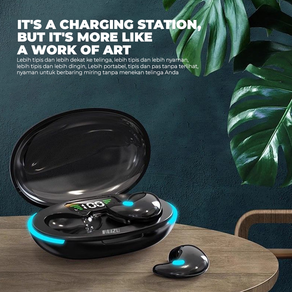 Matei COD X55 Headset Bluetooth Sleeping Earphone 5.4 True Wireless with Mic Button Control Sleep TWS Noise Reduction Waterproof - Gambar 3