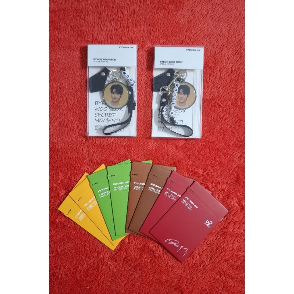 Byeon Wooseok x Kyochon 1991 Photocard & Special Keyring BWS Woo Seok ...