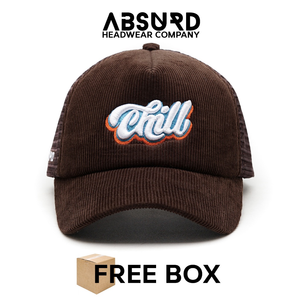 ABSURD | Men's Corduroy Trucker Hat | Chill Brown | Shopee Singapore