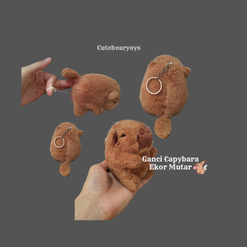GANTUNGAN Capybara Keychain Swivel Tail Capybara Keychain Capybara ...