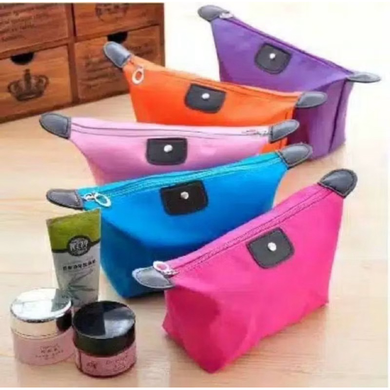 Pouch Make Up Transparan Tas Make Up Polos - Gambar 3