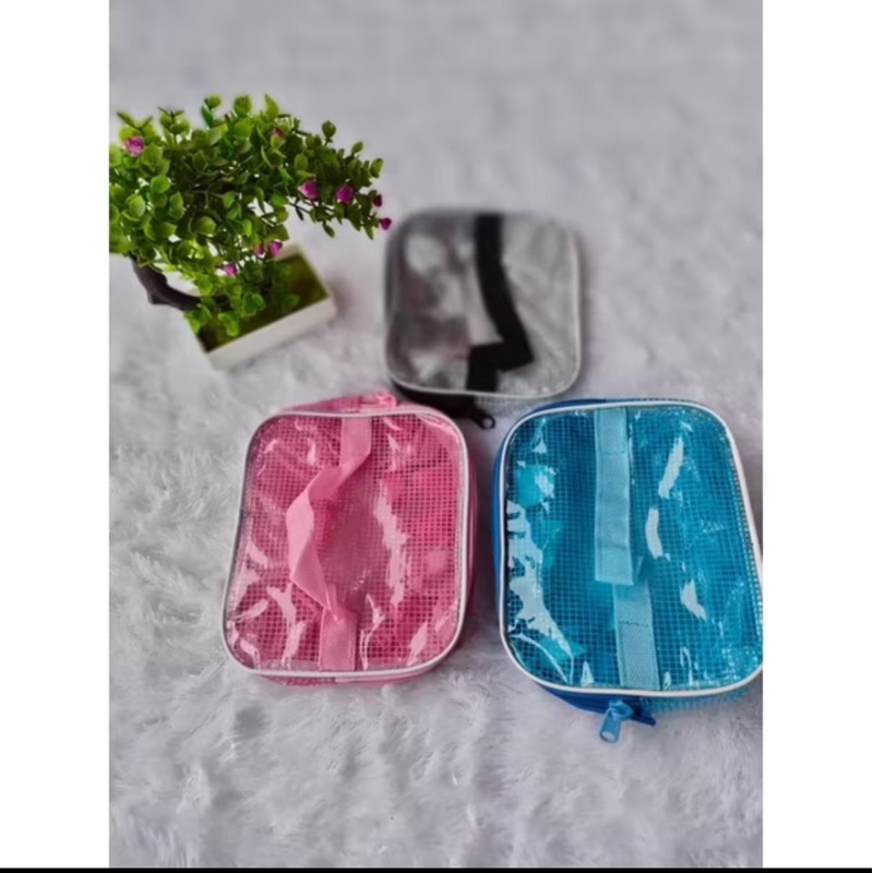 Pouch Make Up Transparan Tas Make Up Polos - Gambar 2