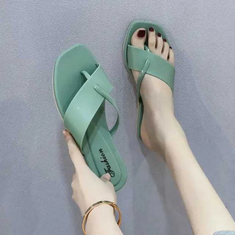Sandal Flat Wanita/Sandal Keteplek Wanita Kekinian - Gambar 4