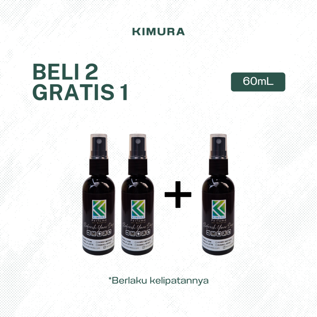 KIMURA - Parfum Sepatu Helm Anti Bau & Bakteri Beli 2 Gratis 1 60mL