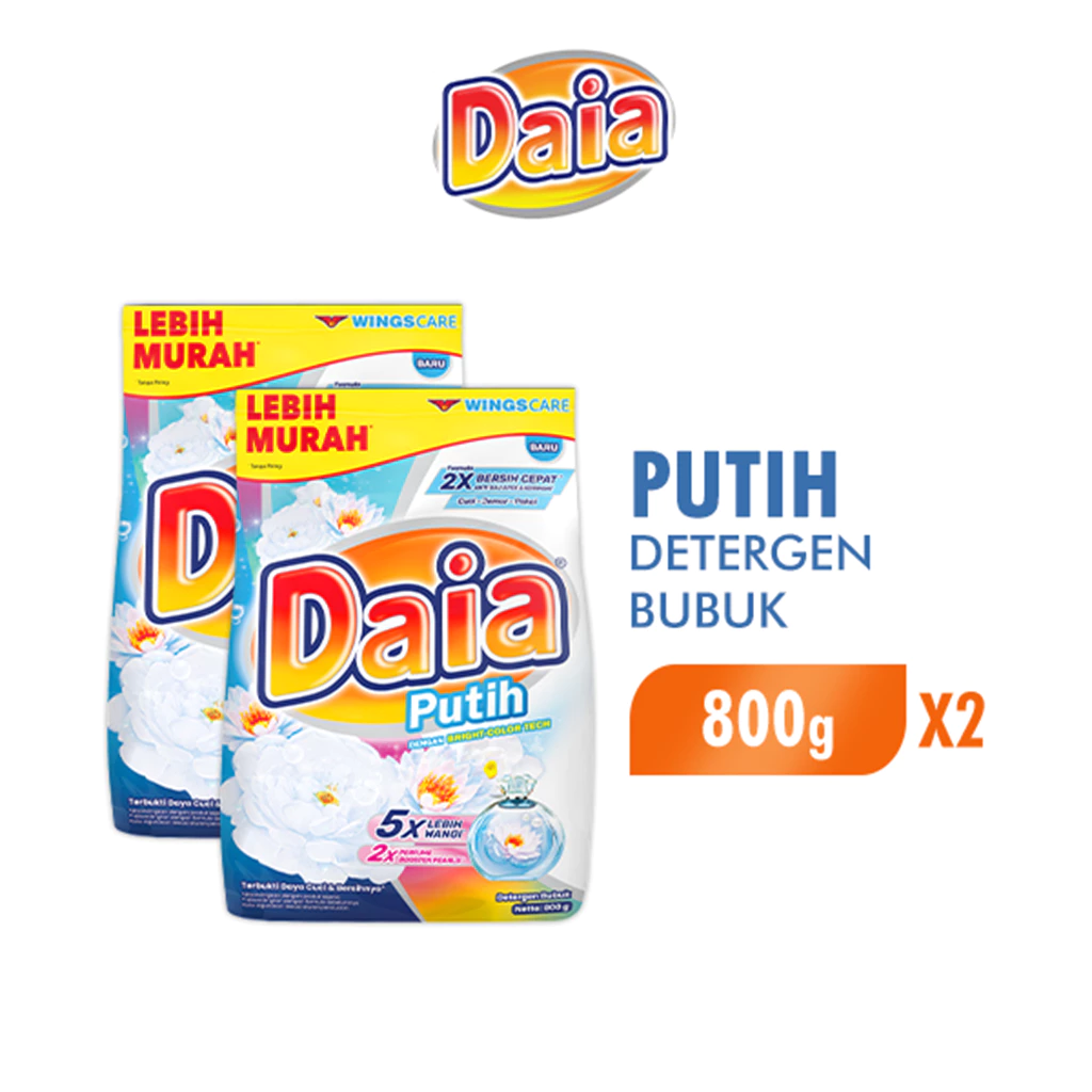 Daia Detergen Bubuk Putih 800 g x2