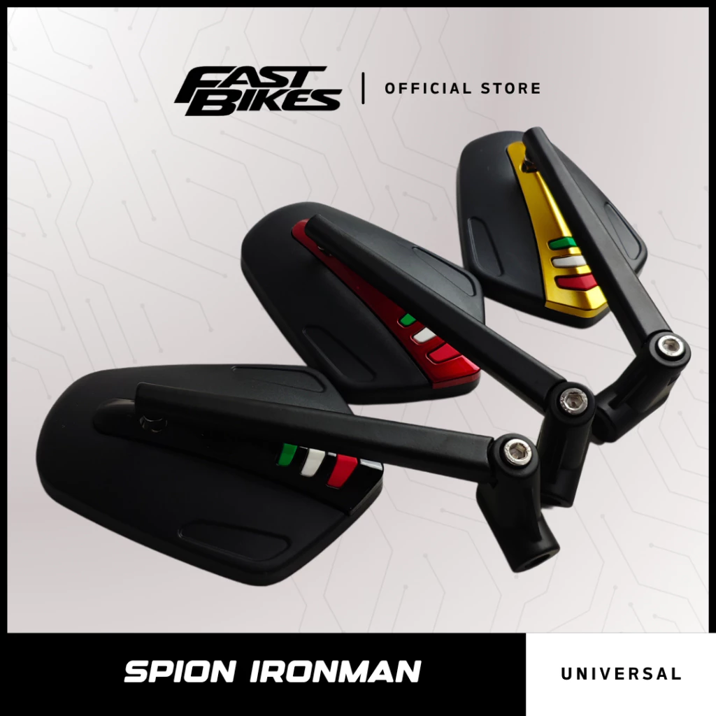 Fastbikes - Kaca Spion Motor Full Cnc Model Iron Man Italy Universal 3325