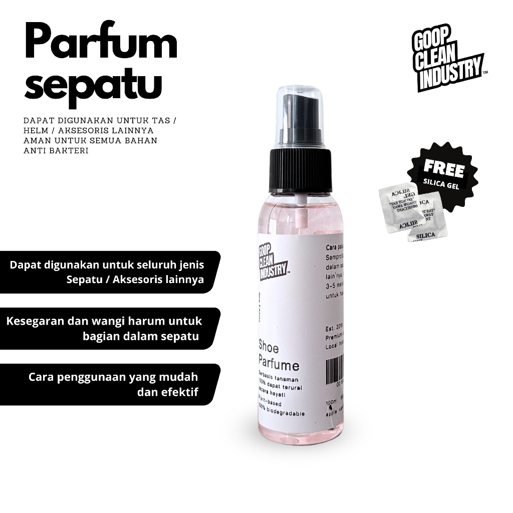 GOOP Deodorant Shoe 100ml - Parfum sepatu anti bakteri Anti Bau Penghilang Bau Sepatu Topi Helm Tas