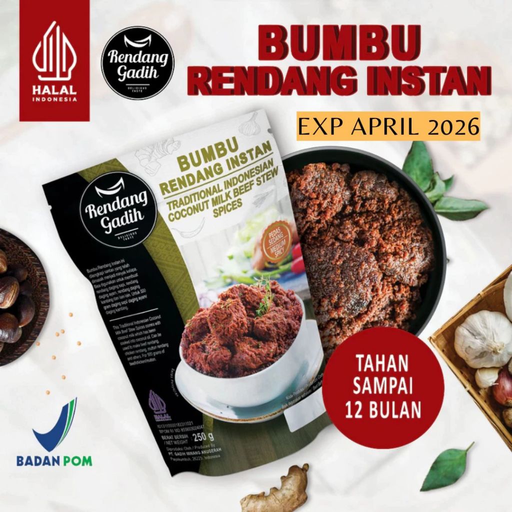 Delicious Practical Instant Rendang Seasoning Rendang Gadih Medium ...