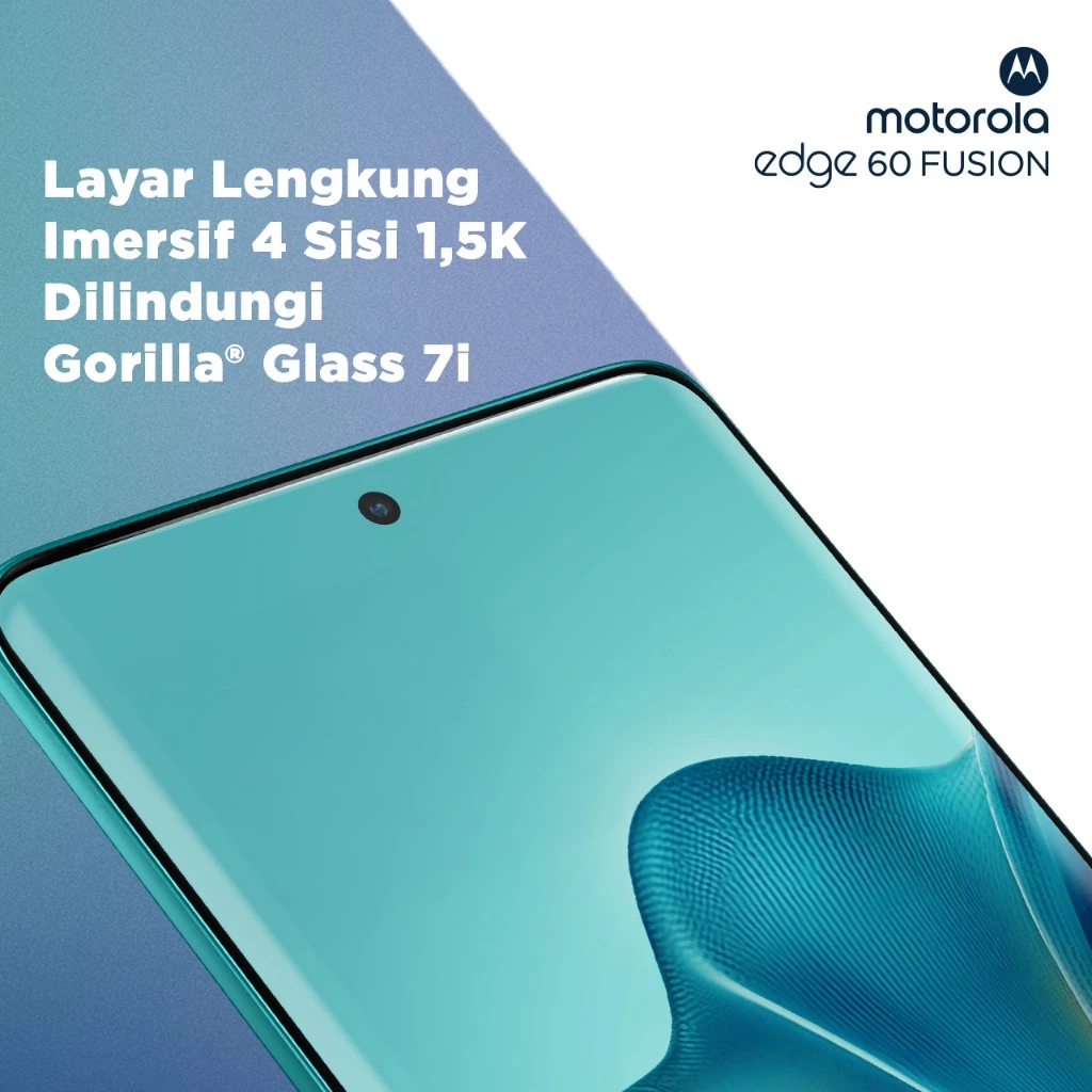 Motorola Edge 60 Fusion 5G 12/256GB - Moto AI - MTK Dimensity 7400 - 4500 nits - 6.7 inch 4D Curved Display - Gorilla Glass 7i - 120Hz - 50MP Main Camera Lytia 700C - 32MP Selfie - 5500mAh - NFC - Dolby Atmos Stereo - Bonus Charger 68W & Hard Case - Gambar 2