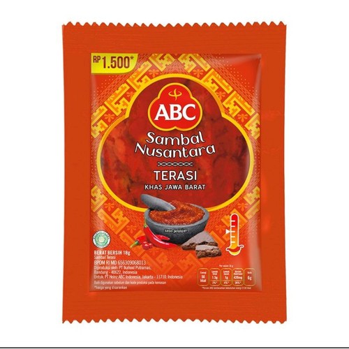 ABC Sambal Nusantara Terasi 18 gr x 10 Sachets | Shopee Singapore