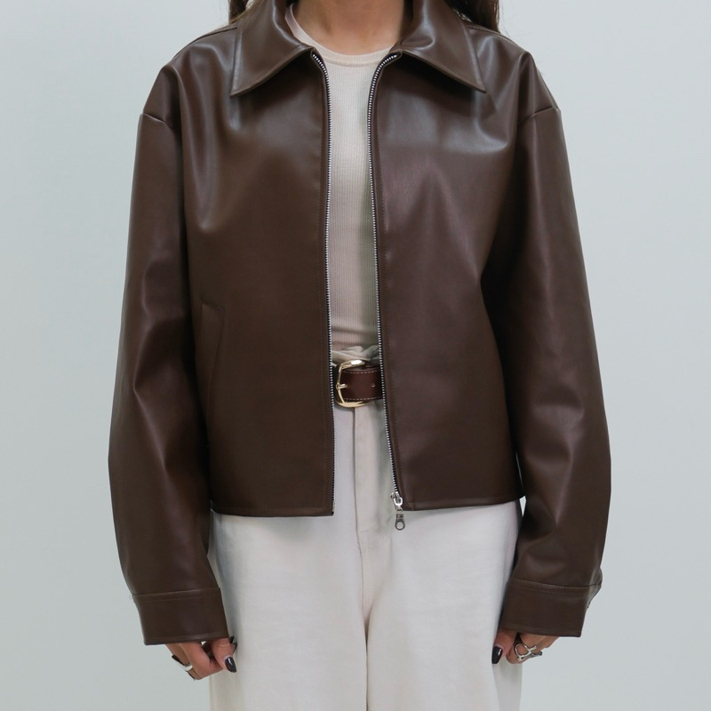 PUFF IT UP - Classic Leather Jacket Leather Jacket | Shopee Singapore