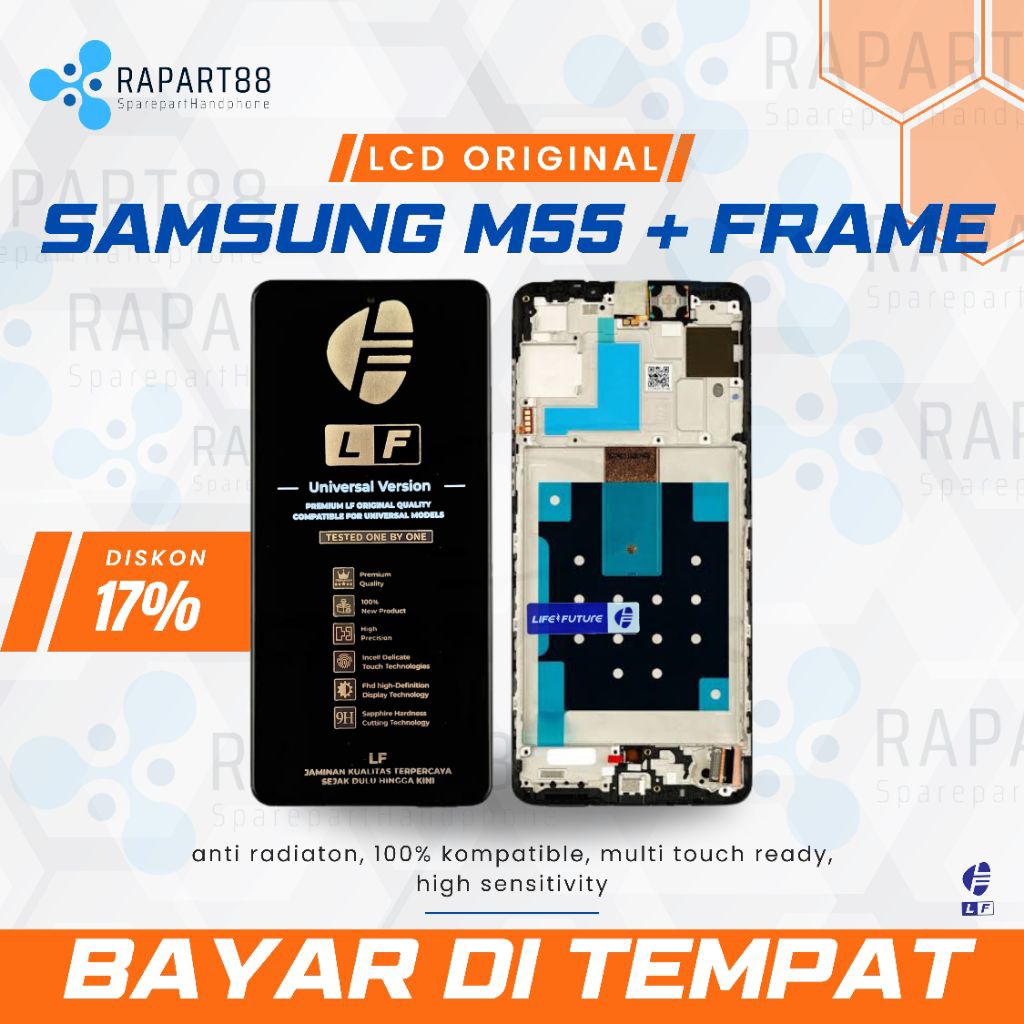 Samsung M55 M556 OLED Lcd + Original Frame Fullset Touchscreen Life ...