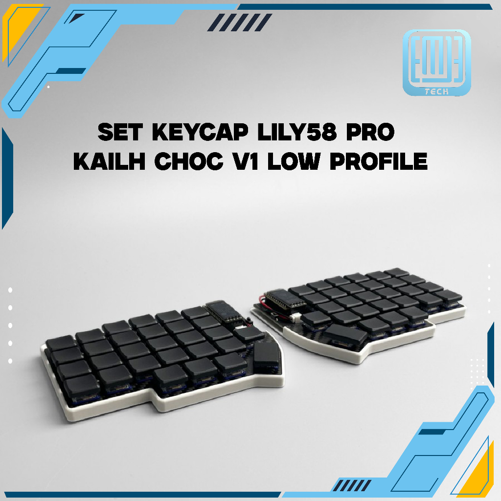 Lily58 Pro Kailah Choc v1 Low Profile Keycaps Blank Homing Set | Shopee ...
