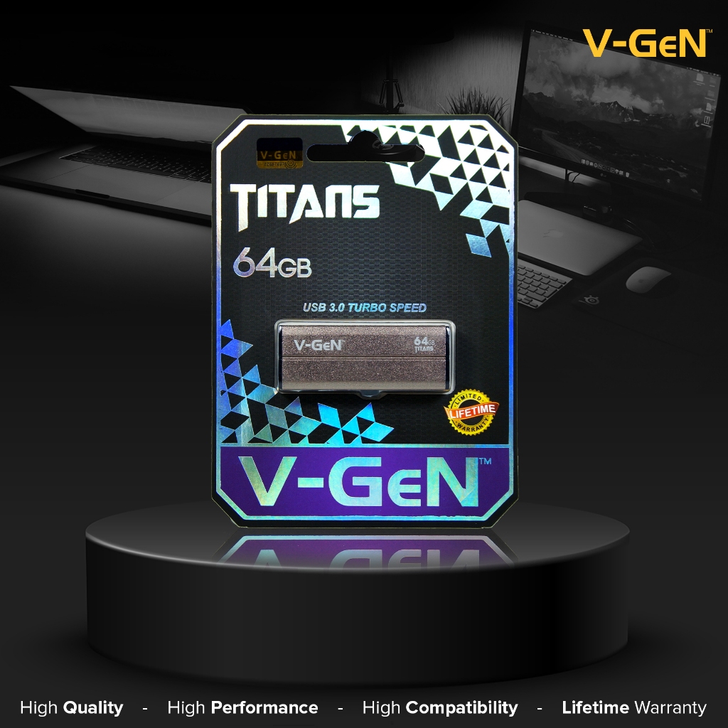 USB Flash Disk 3.0 64GB V-GeN up to 125MB/s Titans | Flasdisk | Flash Drive 64 GB Vgen