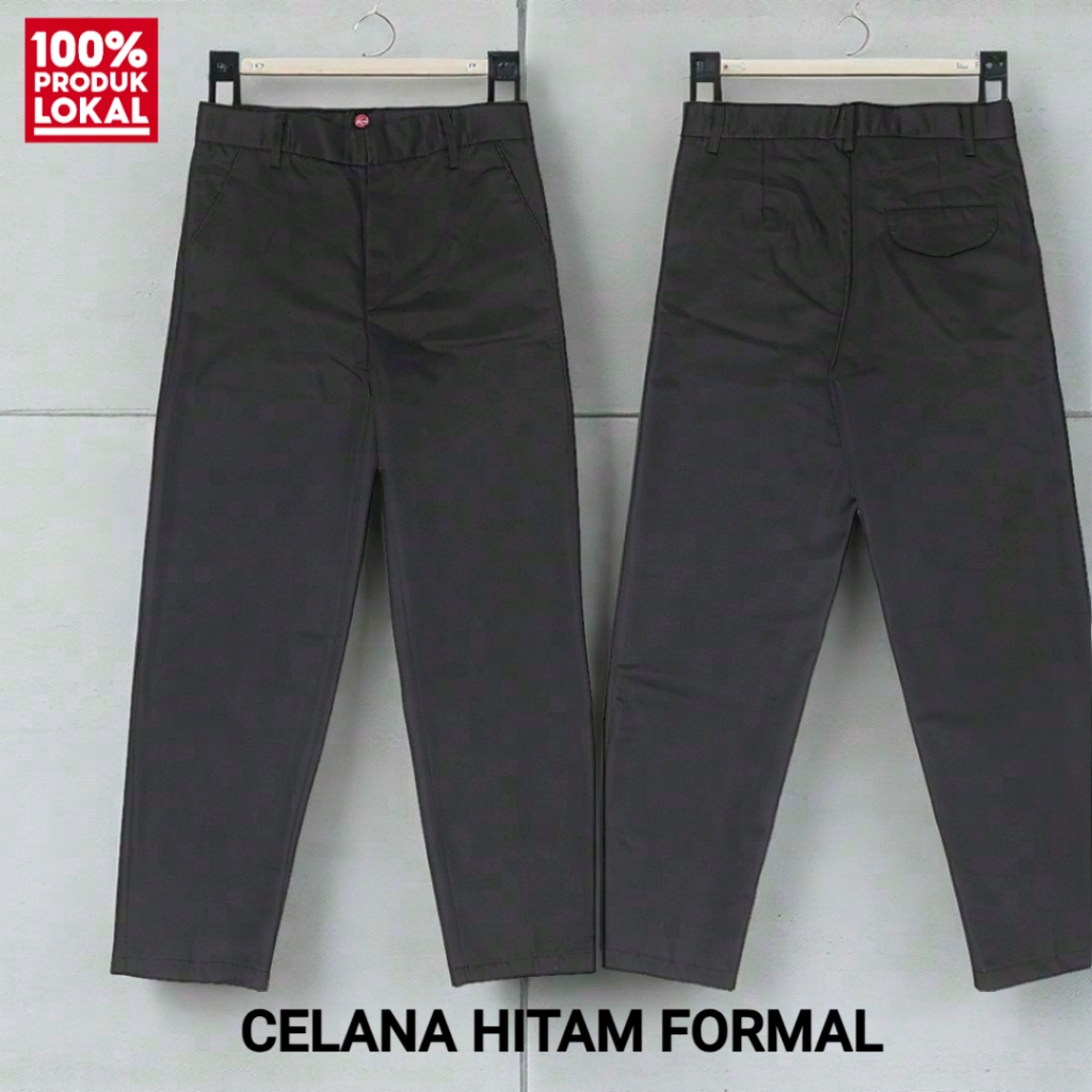 KONG CELANA HITAM DAN ABU MUDA - CELANA PDH PDL KERJA SEKOLAH KANTOR SERAGAM FORMAL - Gambar 4