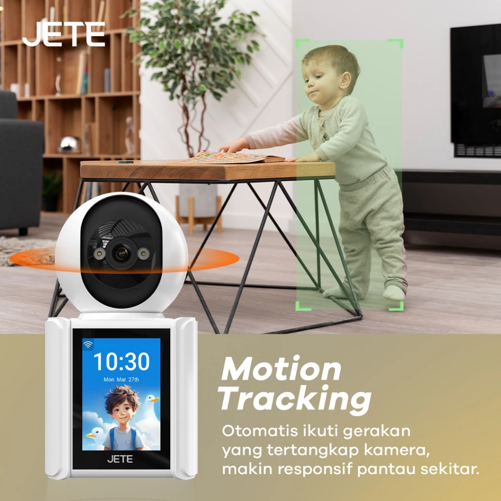 JETE CT2 CCTV indoor Ip Camera 2MP IP Cam Smart Home Video Call Screen Garansi Resmi 2 Tahun (RTL) - Gambar 3