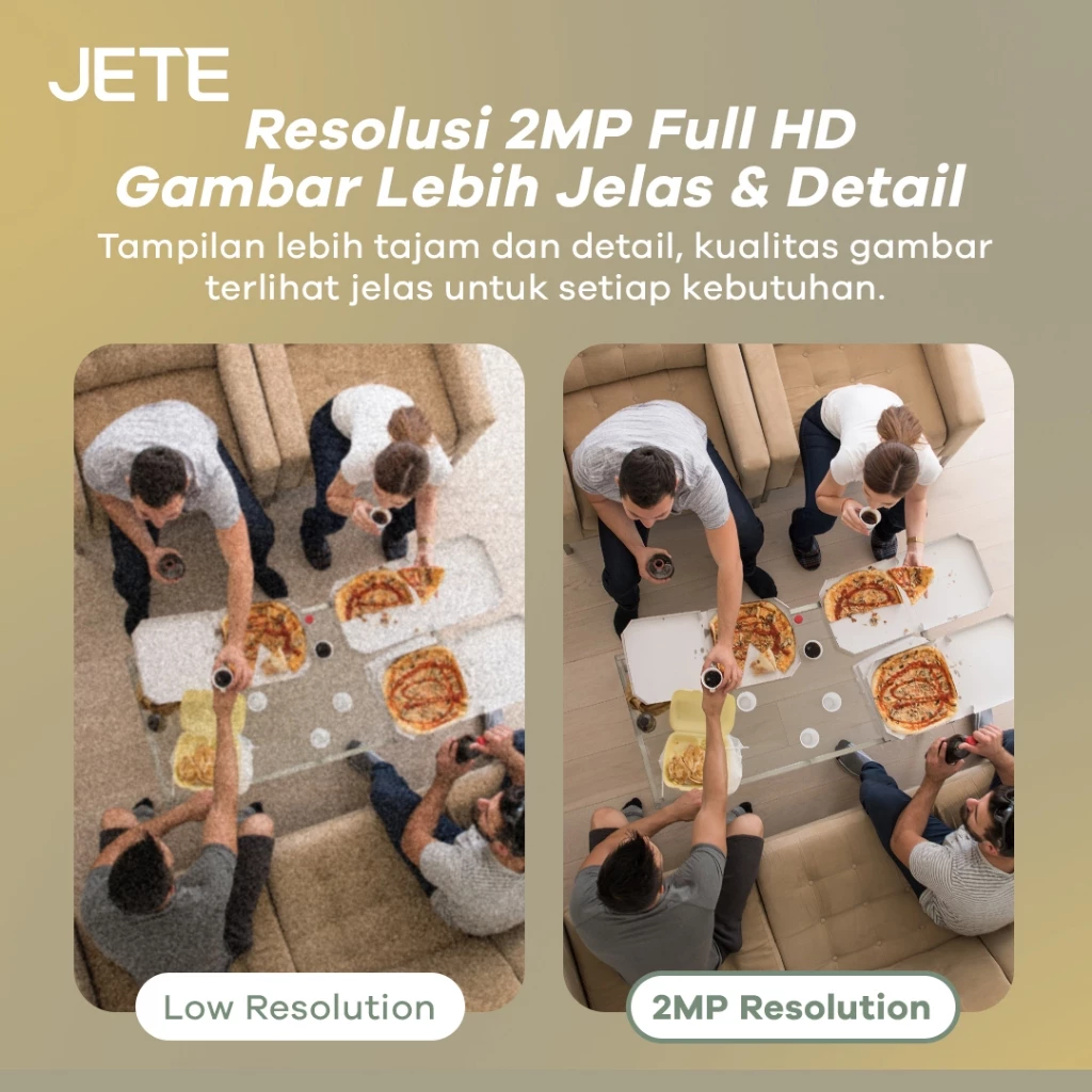 JETE CT2 CCTV indoor Ip Camera 2MP IP Cam Smart Home Video Call Screen Garansi Resmi 2 Tahun (RTL) - Gambar 2
