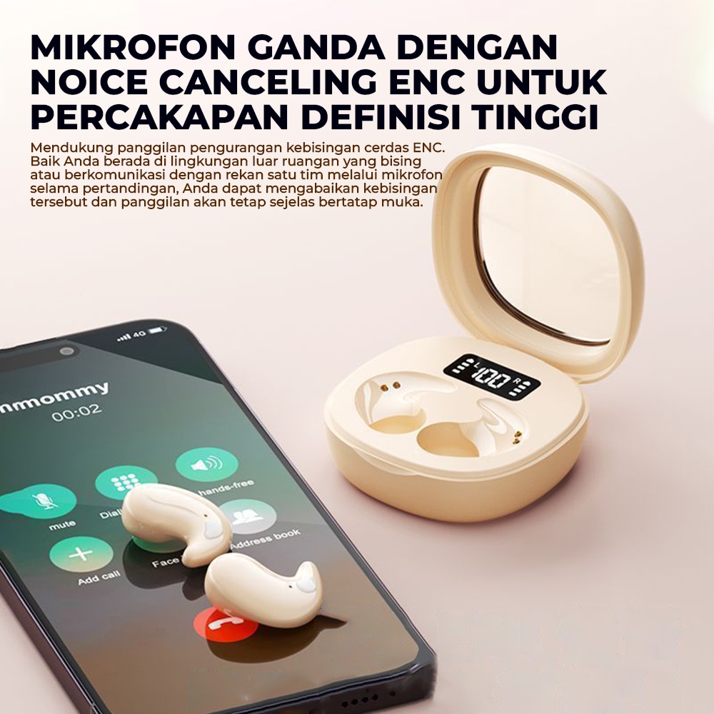 Matei COD Headset Bluetooth TWS B11 Wireless Earphones Bluetooth 5.4 In Ear HIFI Mini Music Earbuds Waterproof Sports - Gambar 4