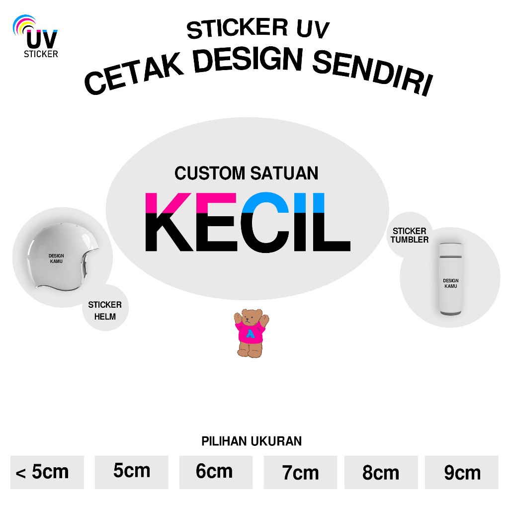 CUSTOM UV STICKERS - CUSTOM SINGLE SIZE SIDE LENGTH 5-9CM | SMALL ...