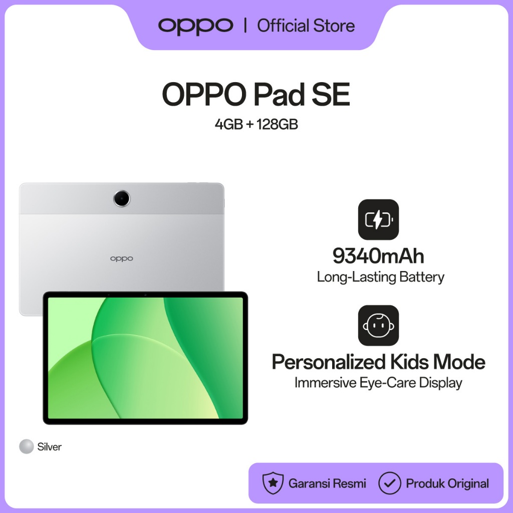 OPPO Pad SE 4GB/128GB Wi-Fi Version [9340mAh Long-Lasting Battery, lmmersive Eye-Care Display & Google Gemini, Personalized Kids Mode] - Gambar 3