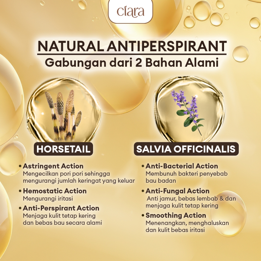 [NEW LAUNCH] Ciara Body Odor Block Spray Antiperspirant Natural Bunuh bakteri & cegah bau badan hingga 72 jam Anti Keringat, Anti Bau, Bebas Tawas penghilang bau badan deodorant natural anti iritasi deodorant sensitive - Gambar 4