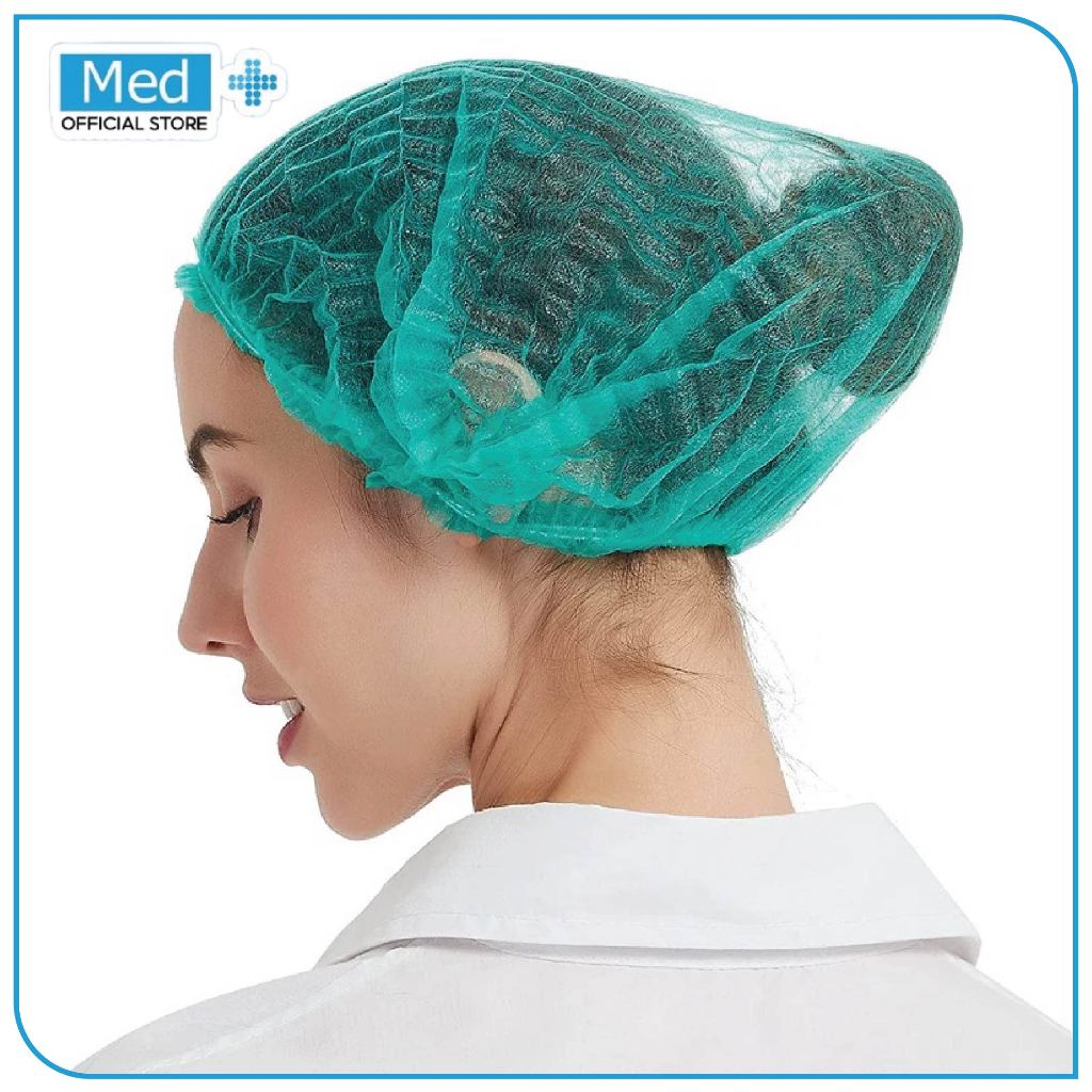 Med+ Medical Disposable Hair Cap 25 Pcs & 50 Pcs / Nurse Cap /Penutup kepala / Pelindung Kepala / Pelindung Rambut - Gambar 4