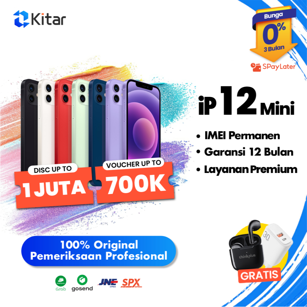 iPhone 12 Mini ex iBox IMEI Permanen Garansi 12 Bln 100% Original Second iPhone FULLSET 128GB 256GB 512GB