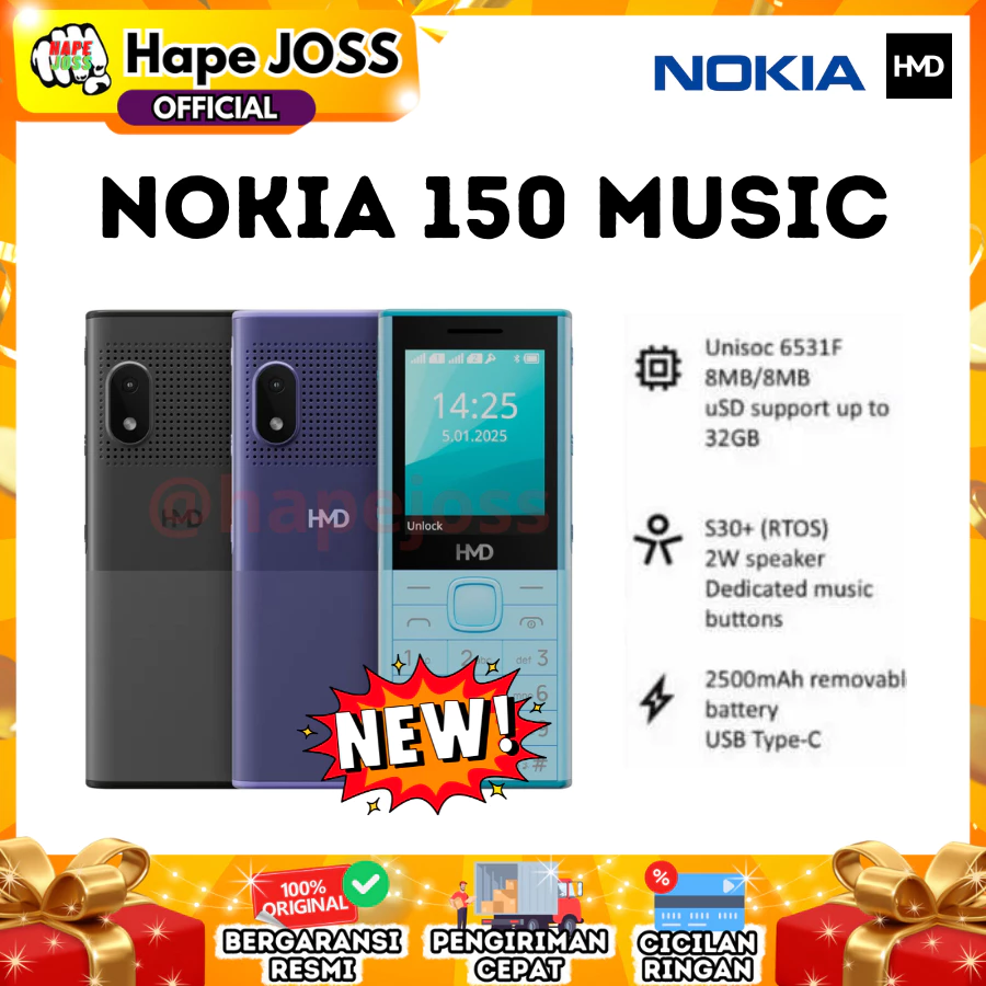 Nokia 150 Frodo Music HMD Garansi Resmi Indonesia