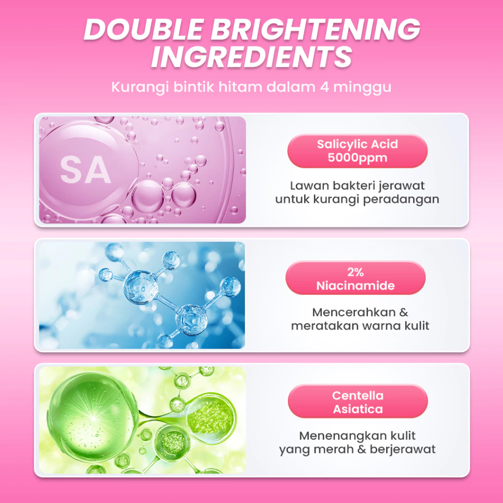 Hanasui Anti Acne Serum - Jerawat & Beruntusan Menenangkan dengan Centella Asiatica Salicylic Acid & Niacinamide - Gambar 4