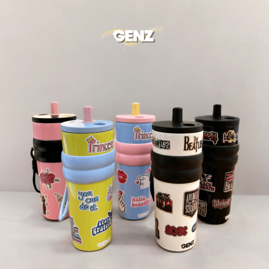 Tumbler Mug AURORA AESTHETIC Stainless SteeL 710ml MugSporty With Straw Lid Tahan Dingin Tahan PanaS