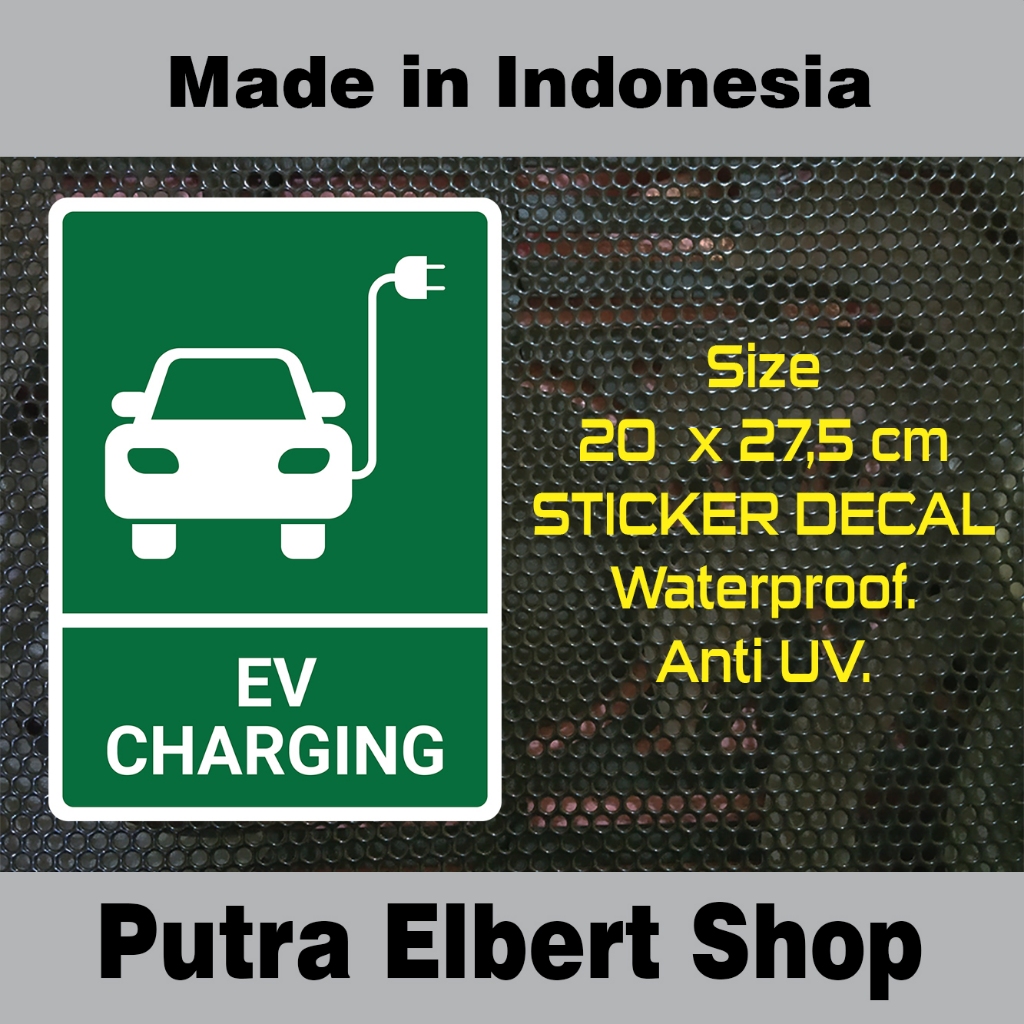 Waterproof Vinyl Decal Sticker Electric Vehicle Charging Station EV ...