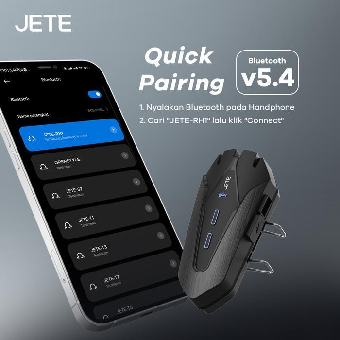 JETE RH1 / Helmet Headset Bluetooth 5.4 IPX6 Helm Motor with Microphone - Garansi Resmi - Gambar 3