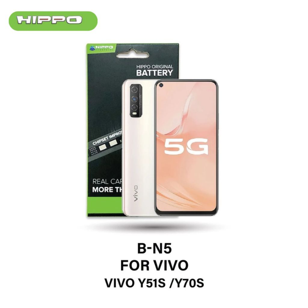 Hippo Baterai Vivo B-N5 Vivo Y51S / Y70S 4500mAh Battery Batere Batrai Batre Original Cell Garansi resmi