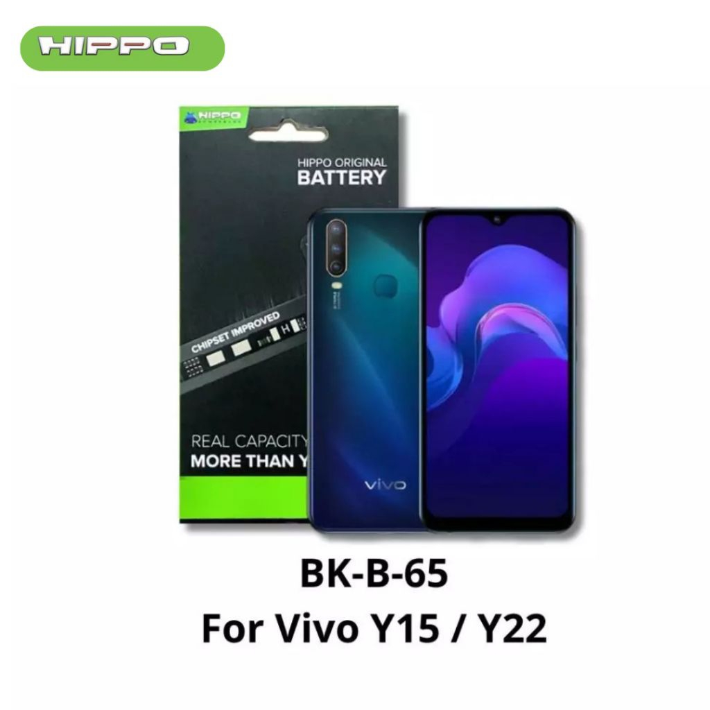 Hippo Baterai VIVO BK-B-65 Type Y15 Y22 2600mAh Original Cell Premium Battery Handphone Batre