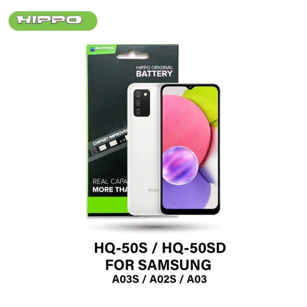 Hippo Baterai Samsung HQ-50S / HQ-50SD A03S / A02S / A03 5500mAh Battery Batere Batrai Batre Original Garansi Resmi