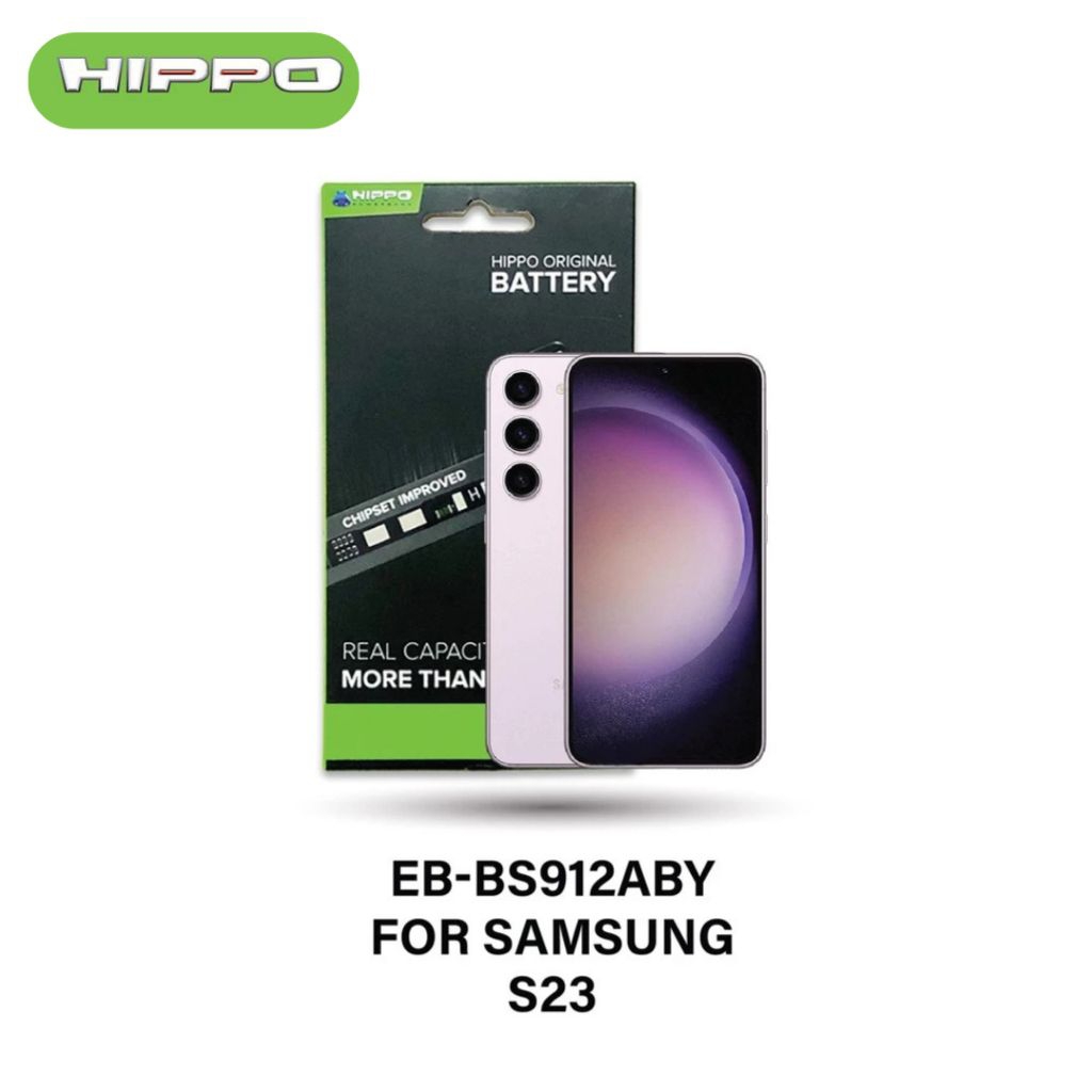 Hippo Baterai SAMSUNG S912 GALAXY S23 3900mAh Battery Batere Batrai Batre Original Cell Garansi resmi