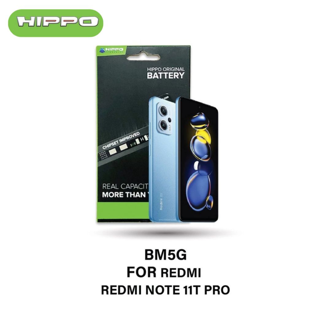 Hippo Baterai XIAOMI BM5G Redmi Note 11T Pro 5000mAh Battery Batere Batrai Batre Original Cell Garansi resmi