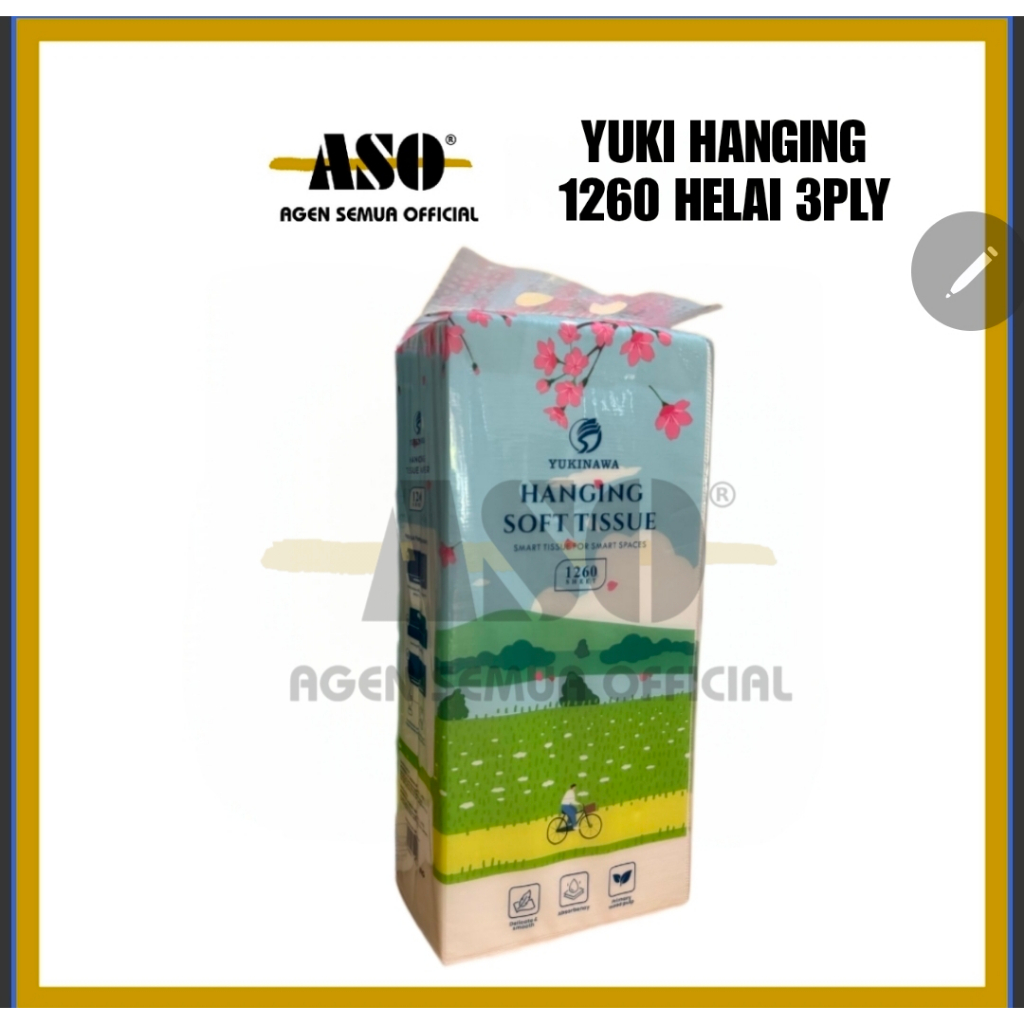 Tisu Tissue YUKI Hanging Facial Tissue 1260 Helai Tisu Gantung 3ply PROMO !!!