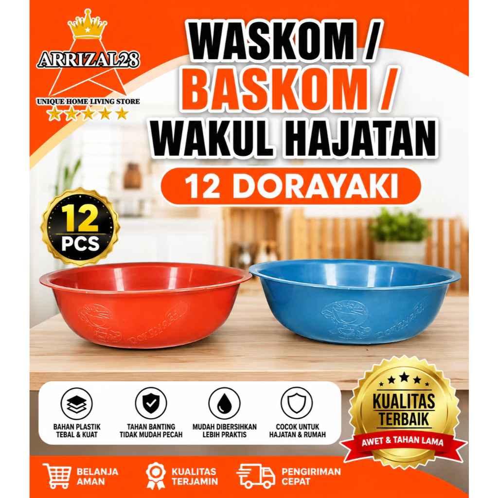 PROMO (BUBBLEWRAP) WASKOM / BASKOM / WAKUL HAJATAN 12 DORAYAKI