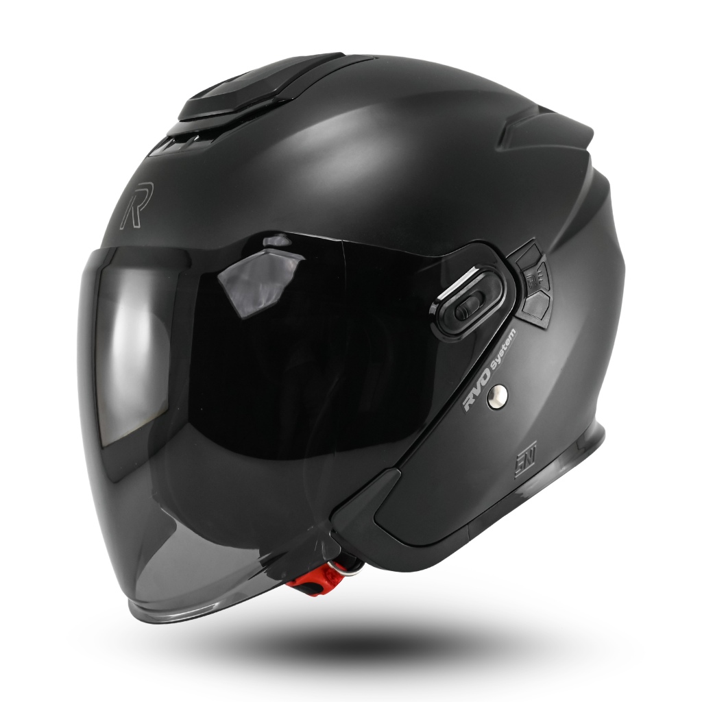 Helm Half Face Single Visor Helm Rsix REVOLT -1 Solid Terbaru Premium SNI - Gambar 3