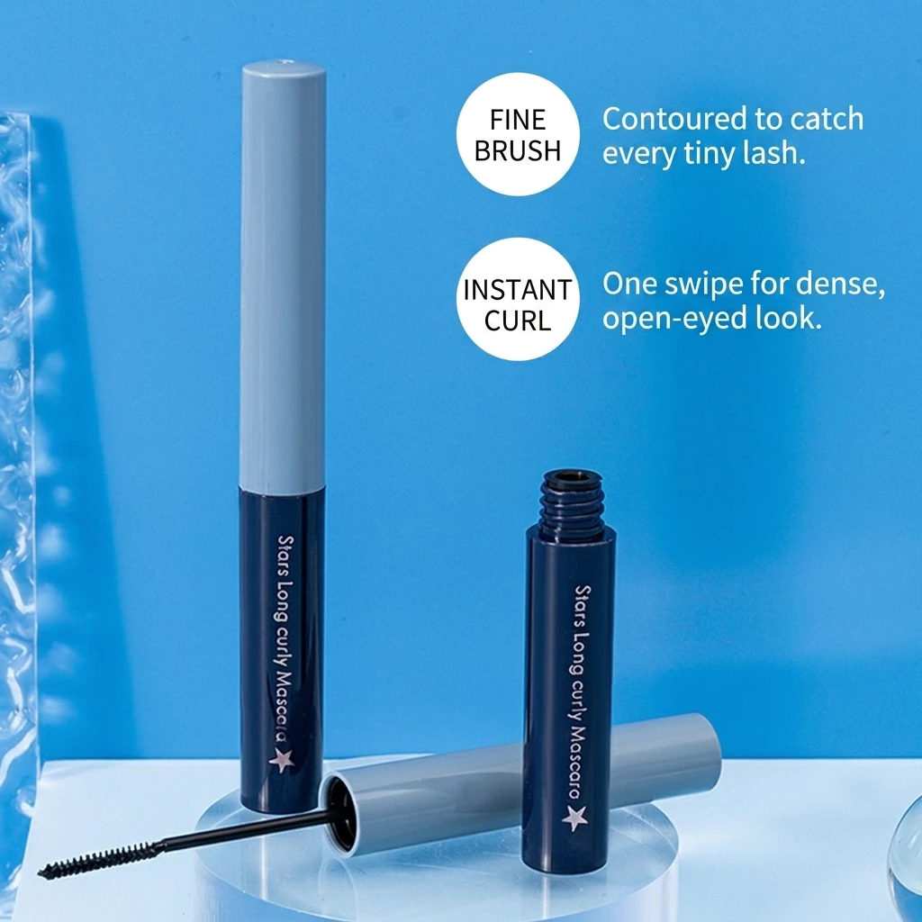 GROSIR 12 Pcs Moon Maskara Waterproof Lentik Volume Up Memanjangkan Bulu Mata Kuas Tipis 083 - Gambar 3